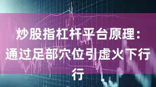 炒股指杠杆平台原理：通过足部穴位引虚火下行